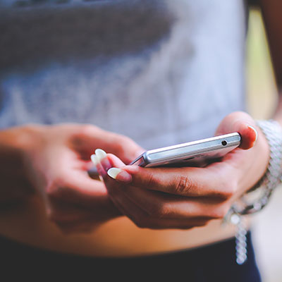 Woman on smart phone